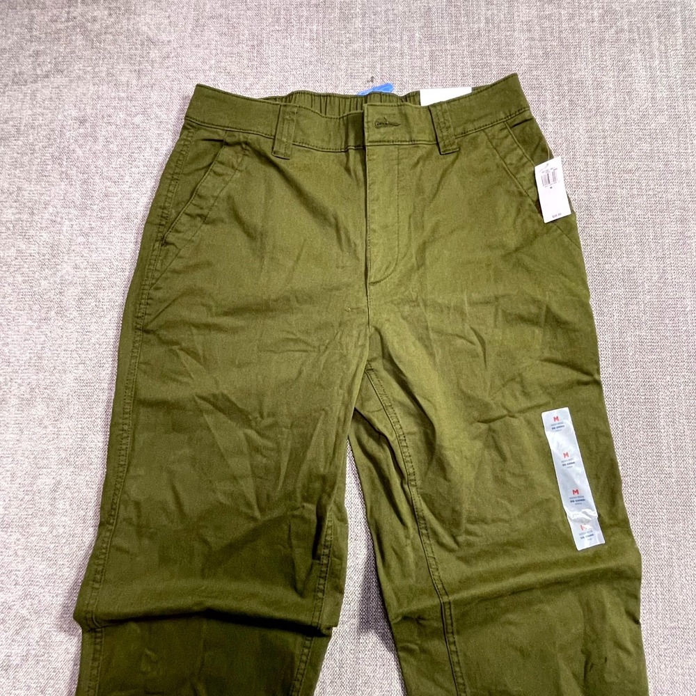 Old Navy OGC Chino Pants Womens Medium Olive Green High Waisted Tapered Straight - Picture 3 of 12